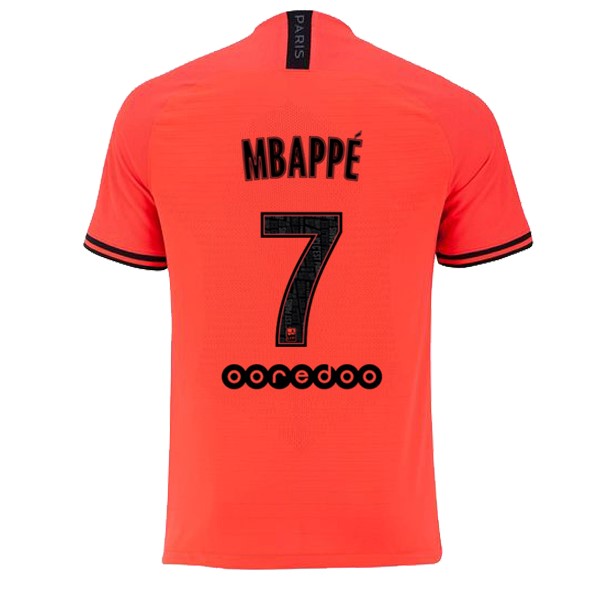 JORDAN Camiseta Paris Saint Germain NO.7 Mbappe 2ª 2019/20 Naranja